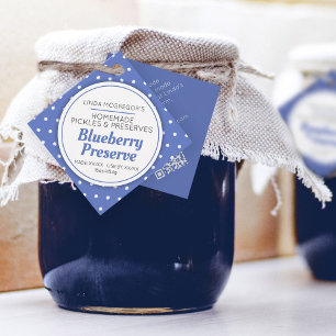 Blueberry-Konserven-Konfitüre Geschenkanhänger