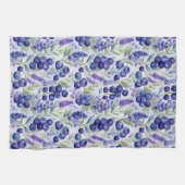 Blueberry Lavender Garden - Wasserfarbene Blume Geschirrtuch (Horizontal)