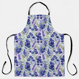 Blueberry Lavender Garden - Wasserfarbene Blume Schürze