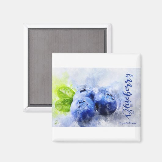 Blueberry Magnet (Vorderseite/Rückseite)