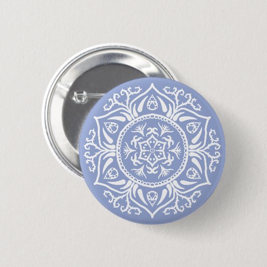 Blueberry Mandala Button (Vorne & Hinten)