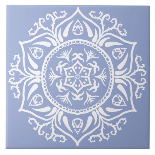 Blueberry Mandala Fliese (Vorderseite)