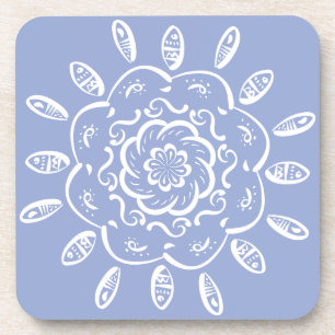 Blueberry Mandala Getränkeuntersetzer
