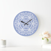 Blueberry Mandala Große Wanduhr (Zuhause)