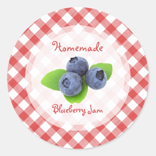 Blueberry-Marmelade Runder Aufkleber (Vorderseite)