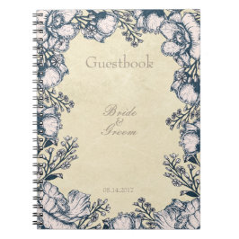 Blueberry Midsommer Rustic Wedding Gästebuch Notizblock