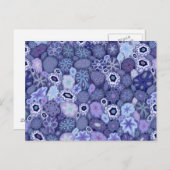 Blueberry Millefiori Postkarte (Vorne/Hinten)