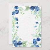Blueberry Mittelsommer Rustic Berry Wedding Einladung (Rückseite)