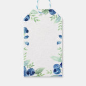 Blueberry Mittelsommer Rustic Berry Wedding Geschenkanhänger (Rückseite)