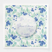 Blueberry Mittelsommer Rustic Berry Wedding Serviette (Vorderseite)