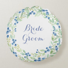 Blueberry Mittelsommer Rustikale Hochzeit für imme Rundes Kissen