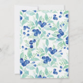 Blueberry Mittelsommer Rustikales Berry Brautparty Einladung (Rückseite)