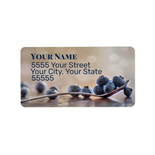 Blueberry Mornings Address Labels Adressaufkleber (Vorne)