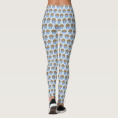 Blueberry Muffin Baked Goods Breakfast Blue Leggings (Rückseite)