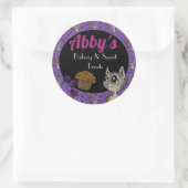 Blueberry Muffin Bloop Cat Custom Bakery Runder Aufkleber (Tasche)