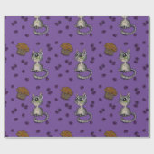 Blueberry Muffin Bloop Cat Pattern Geschenkpapier (Flach)