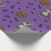Blueberry Muffin Bloop Cat Pattern Geschenkpapier (Ecke)