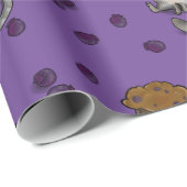 Blueberry Muffin Bloop Cat Pattern Geschenkpapier (Rolleneckpunkt)