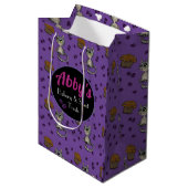 Blueberry Muffin Bloop Cat Pattern Mittlere Geschenktüte (Vorderseite Schrägansicht)