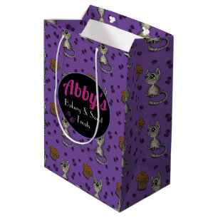 Blueberry Muffin Bloop Cat Pattern Mittlere Geschenktüte