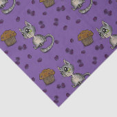 Blueberry Muffin Bloop Cat Pattern Seidenpapier (Detail)