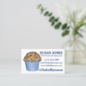 Blueberry Muffin gebacken mit Bäckerei Konditorei Visitenkarte (Stehend Vorderseite)