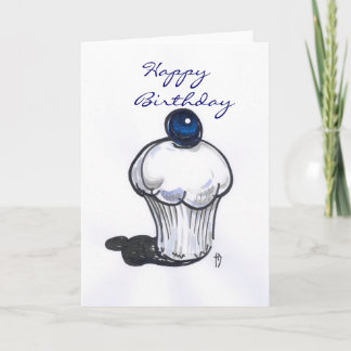 Blueberry Muffin Happy Birthday Karte