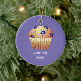 Blueberry Muffin in Liner - Kuchen mit Ihrem Sloga Keramik Ornament