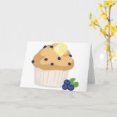Blueberry Muffin Karte (Gelbe Blume)