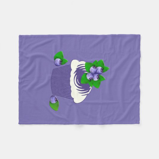 Blueberry Muffin Lila Fleecedecke (Vorderseite (Horizontal))