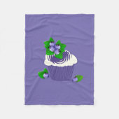 Blueberry Muffin Lila Fleecedecke (Vorderseite)