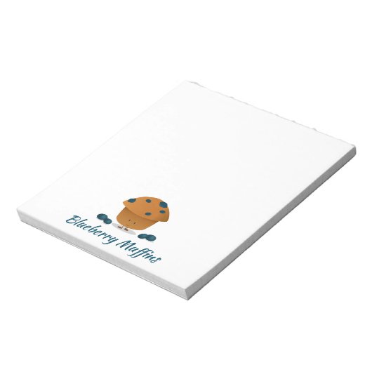 Blueberry Muffin | Notepad Notizblock (Rotiert)