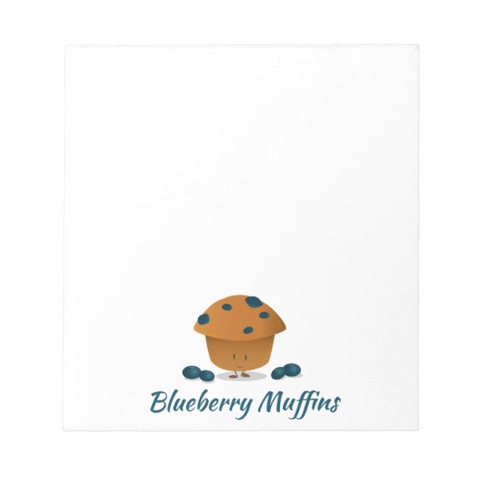 Blueberry Muffin | Notepad Notizblock (Vorderseite)