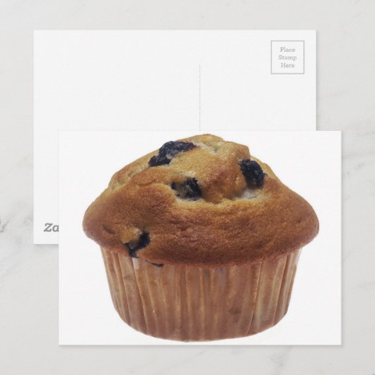 Blueberry Muffin Postkarte (Vorne/Hinten)