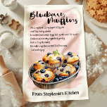 Blueberry Muffin Rezept Personalisiert Geschirrtuch<br><div class="desc">Genießen Sie das personalisierte Blueberry Muffin Recipe Küchentuch. Dieses Handtuch ist perfekt für Bäcker und Muffin-Liebhaber geeignet und bietet ein köstliches Rezept für Heidelbeere und kann mit Ihrem Namen oder einer speziellen Nachricht individuell gestaltet werden. Eine schöne und funktionelle Ergänzung zu jeder Küche, die es zu einem großen Sake oder...</div>