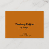Blueberry Muffins ATC Visitenkarte (Rückseite)