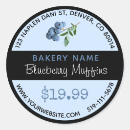 Blueberry Muffins Bäckerei Rundsticker Runder Aufkleber