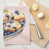 Blueberry Muffins Backrezeption Geschirrtuch (Viertel Falte)