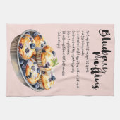 Blueberry Muffins Backrezeption Geschirrtuch (Horizontal)