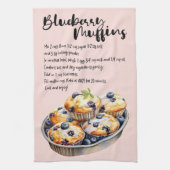 Blueberry Muffins Backrezeption Geschirrtuch (Vertikal)