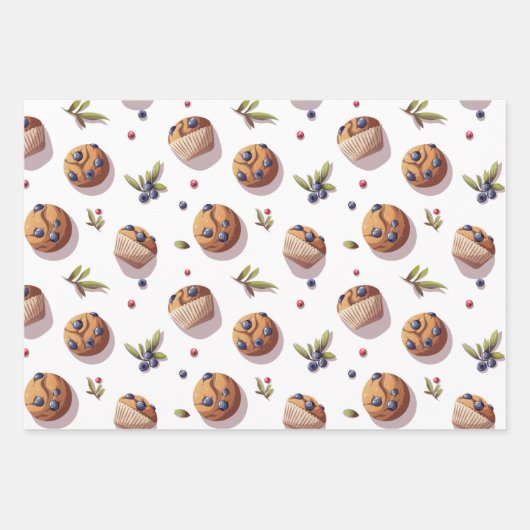 Blueberry Muffins Geschenkpapier Set (Vorderseite 2)