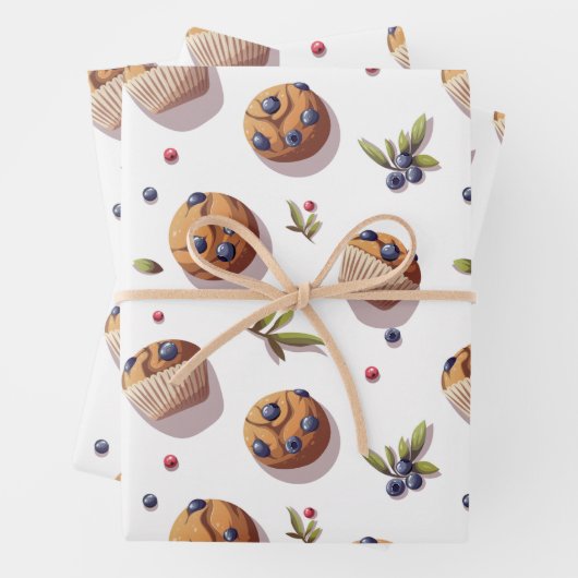 Blueberry Muffins Geschenkpapier Set (Beispiel)