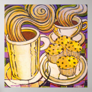 Blueberry Muffins Poster