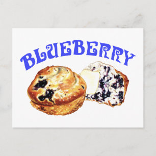 Blueberry Muffins Postkarte