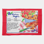 Blueberry Muffins Rezept Geschirrtuch (Horizontal)