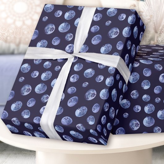 Blueberry-Muster Blaue Männer Geschenkpapier