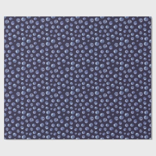 Blueberry-Muster Blaue Männer Geschenkpapier (Flach)