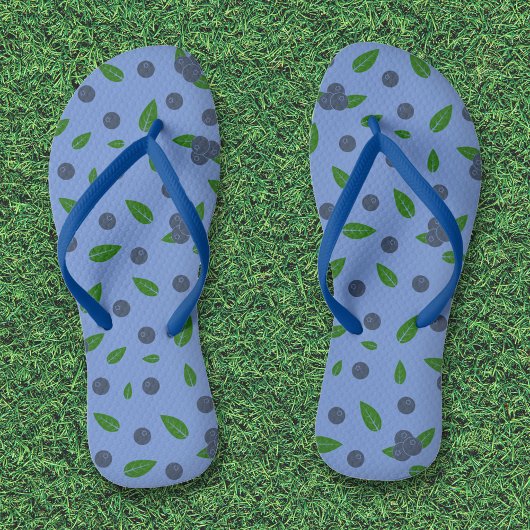 Blueberry Muster Flip Flops Badesandalen