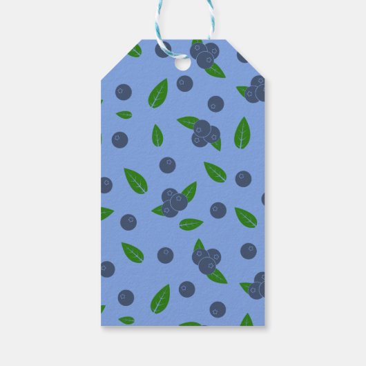 Blueberry-Muster-Geschenk-Tag Geschenkanhänger (Rückseite)