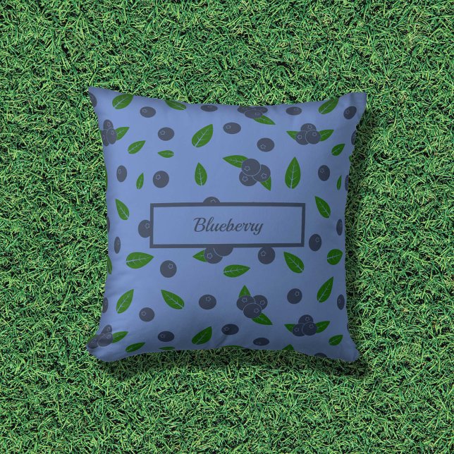 Blueberry-Muster Kissen (Blueberry pattern Throw Pillow)
